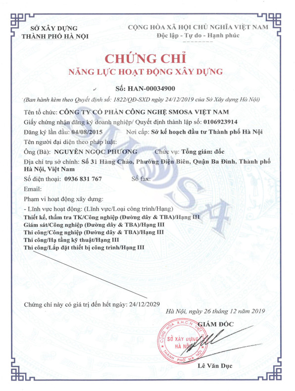 Chung Chi Hoat Dong Xay Dung 959